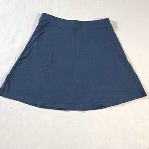 American Apparel Skater Skirt Women's Small Teal Mini A-Line Stretch Rayon Blend